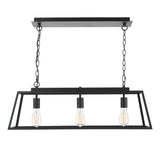 Pagazzi Charley 3 Light Matte Black Ceiling Pendant Bar