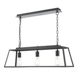 Pagazzi Charley 3 Light Matte Black Ceiling Pendant Bar