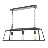Pagazzi Charley 3 Light Matte Black Ceiling Pendant Bar