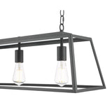 Pagazzi Charley 3 Light Matte Black Ceiling Pendant Bar