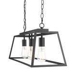 Pagazzi Charley 3 Light Matte Black Ceiling Pendant Bar