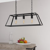 Pagazzi Charley 3 Light Matte Black Ceiling Pendant Bar