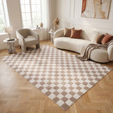 The Rugs Loft Checkerboard Beige Rug