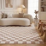 The Rugs Loft Checkerboard Beige Rug