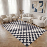 The Rugs Loft Checkerboard Blue Rug