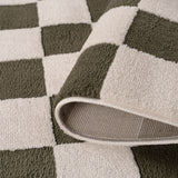 The Rugs Loft Checkerboard Green Rug