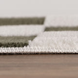 The Rugs Loft Checkerboard Green Rug