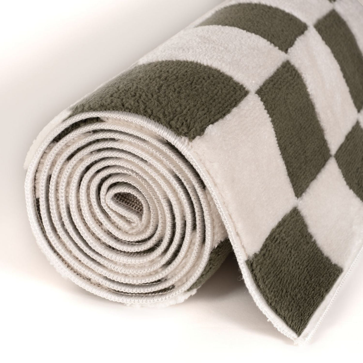 The Rugs Loft Checkerboard Green Rug