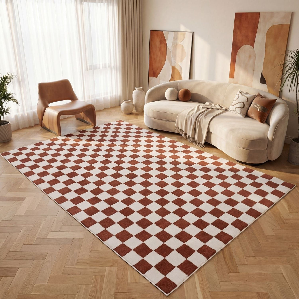 The Rugs Loft Checkerboard Terra Rug