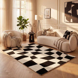 The Rugs Joli Checkered Black White Rug