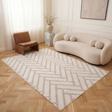 The Rugs Loft Chevron Beige Rug