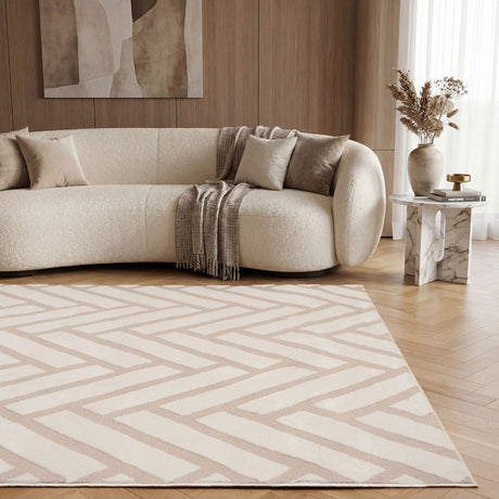 The Rugs Loft Chevron Beige Rug