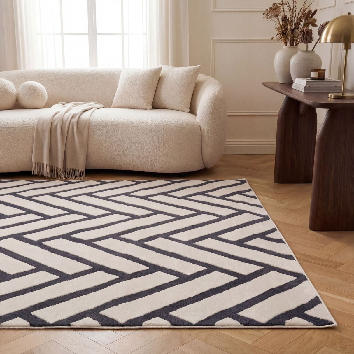 The Rugs Loft Chevron Blue Rug