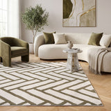 The Rugs Loft Chevron Green Rug