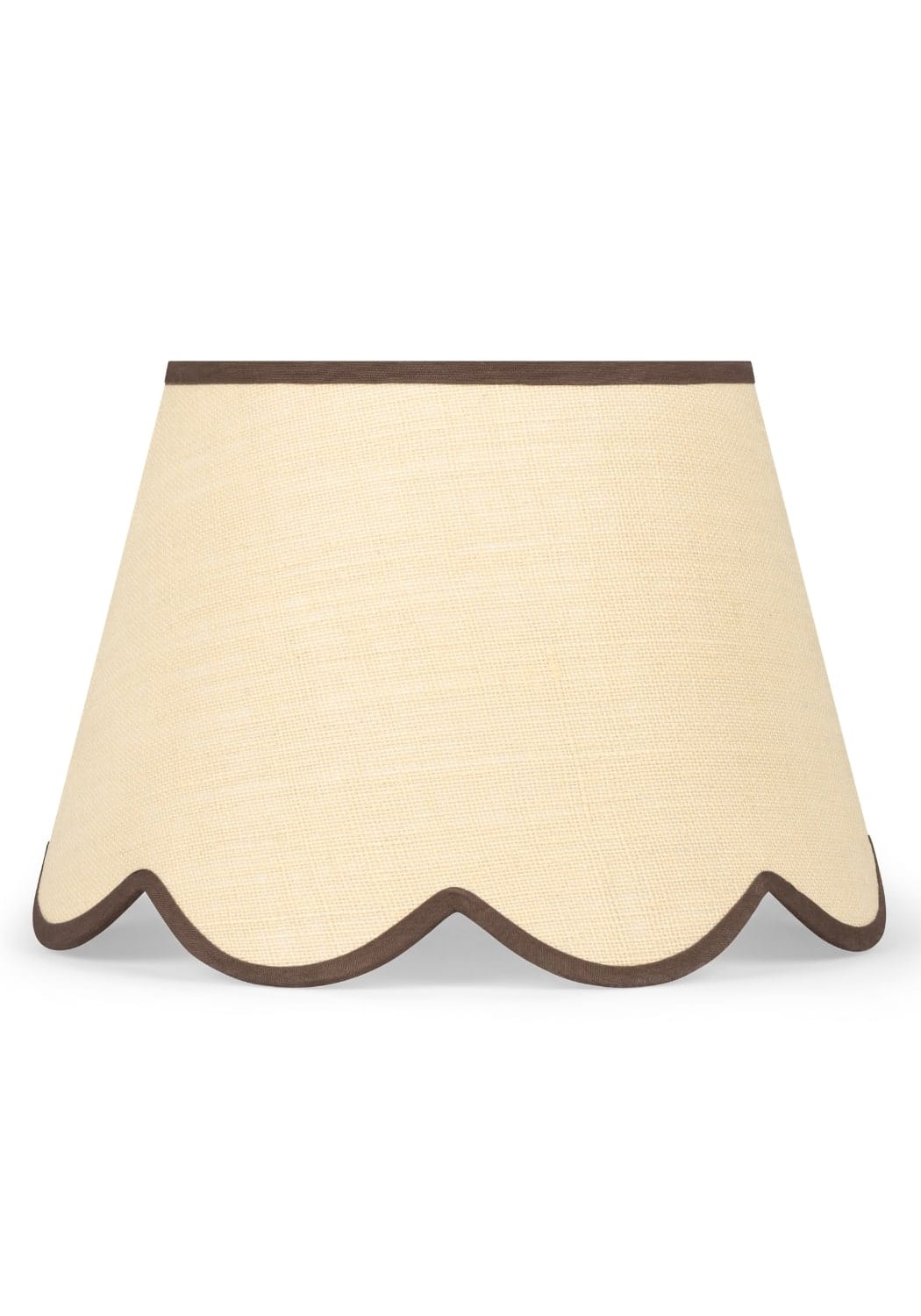 Casa by Josephine Jenno Chocolate Brown Jute Scallop Lampshade
