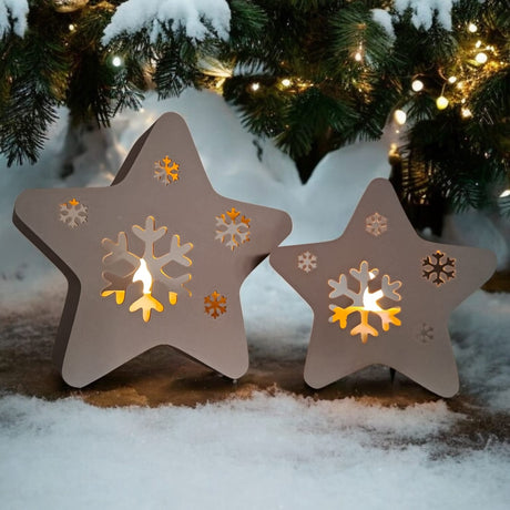 Filamora Studios Twinkle Snowflake LED Tealight