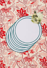 Casa by Josephine Jenno Classic Green Round Placemats - Set of 4