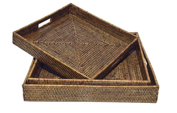 Casa by Josephine Jenno Classic Rattan Trays - Set of 3