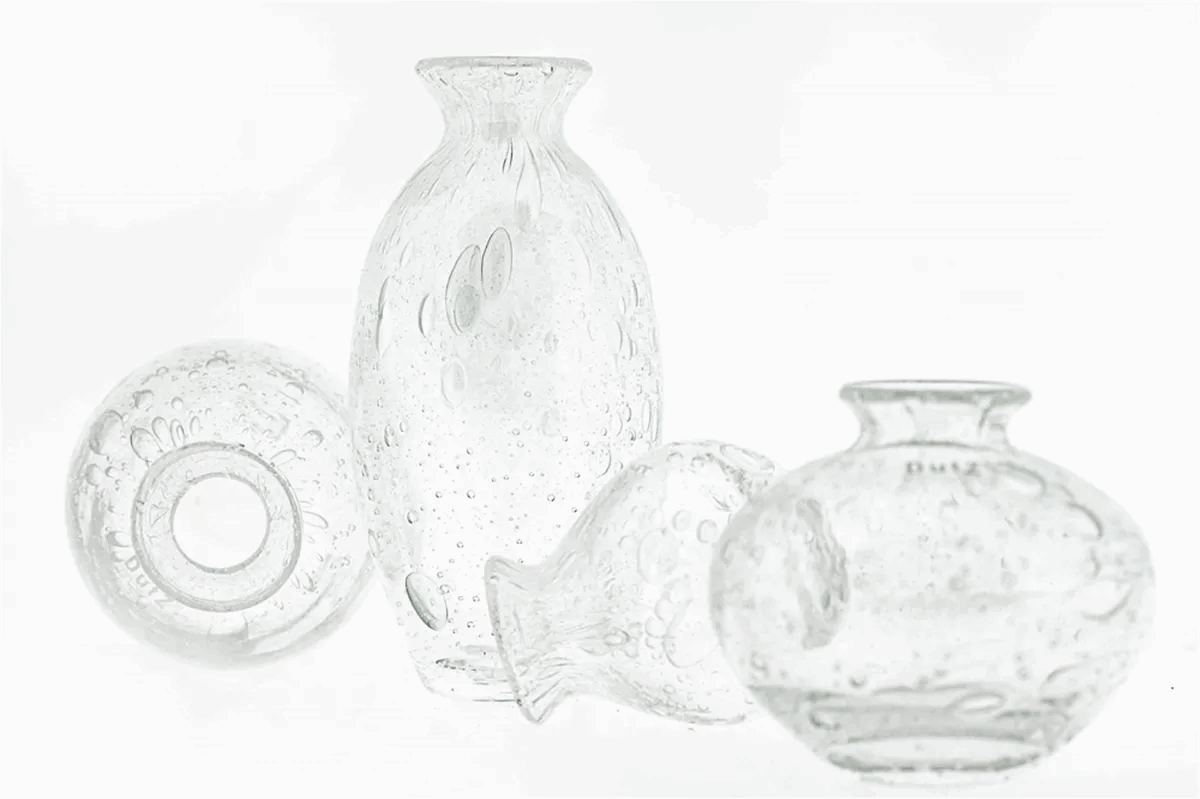 Lowlands Design Nadiel Clear Bubbles Budvase Set
