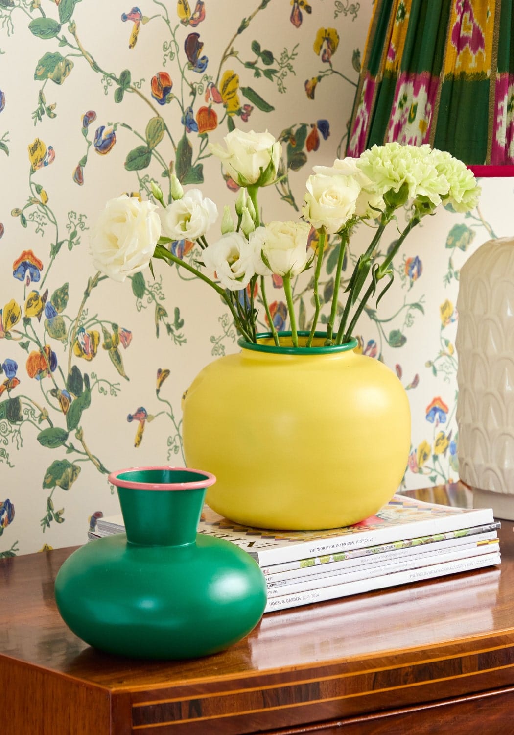 Casa by Josephine Jenno Color Blocking Yellow Green Vase