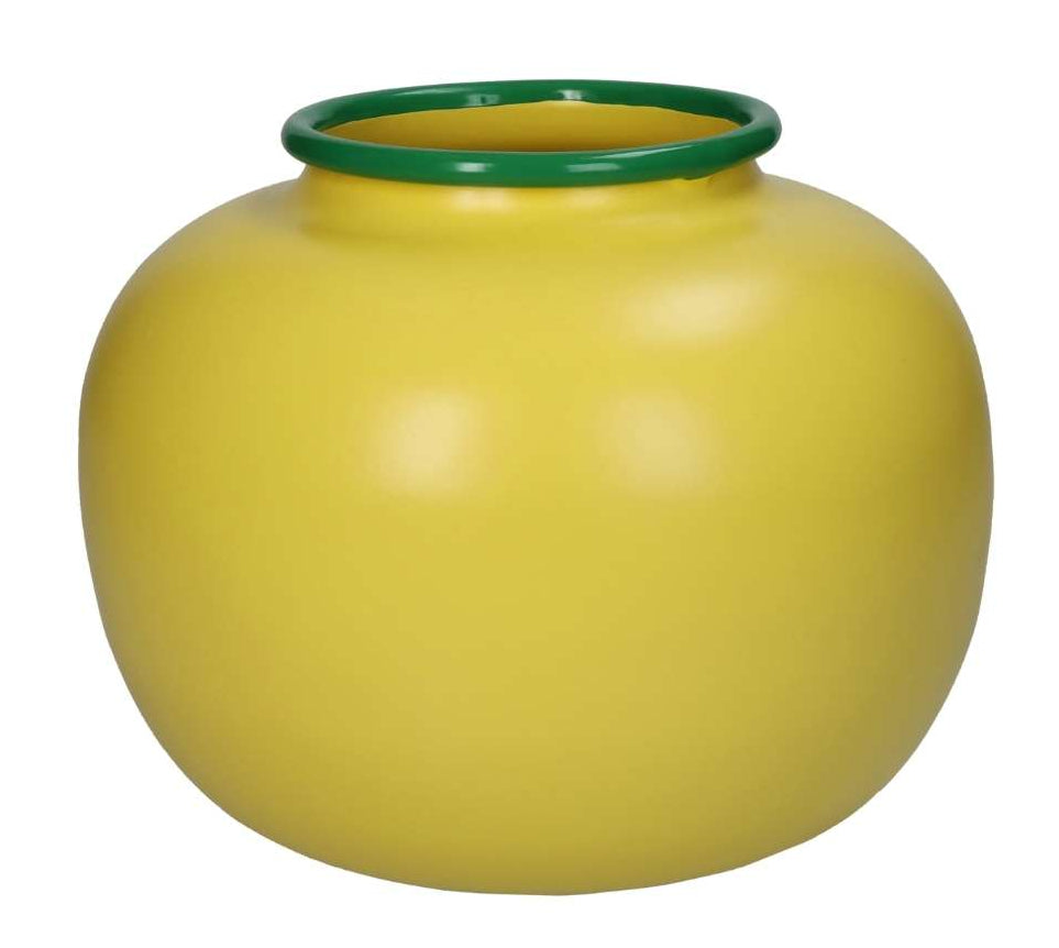 Casa by Josephine Jenno Color Blocking Yellow Green Vase