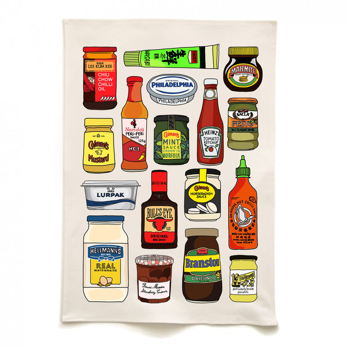 Quite Nice London The Condiments Tea Towel