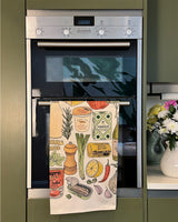 Quite Nice London Cooking Essentials Tea Towel - 50cm x 75cm