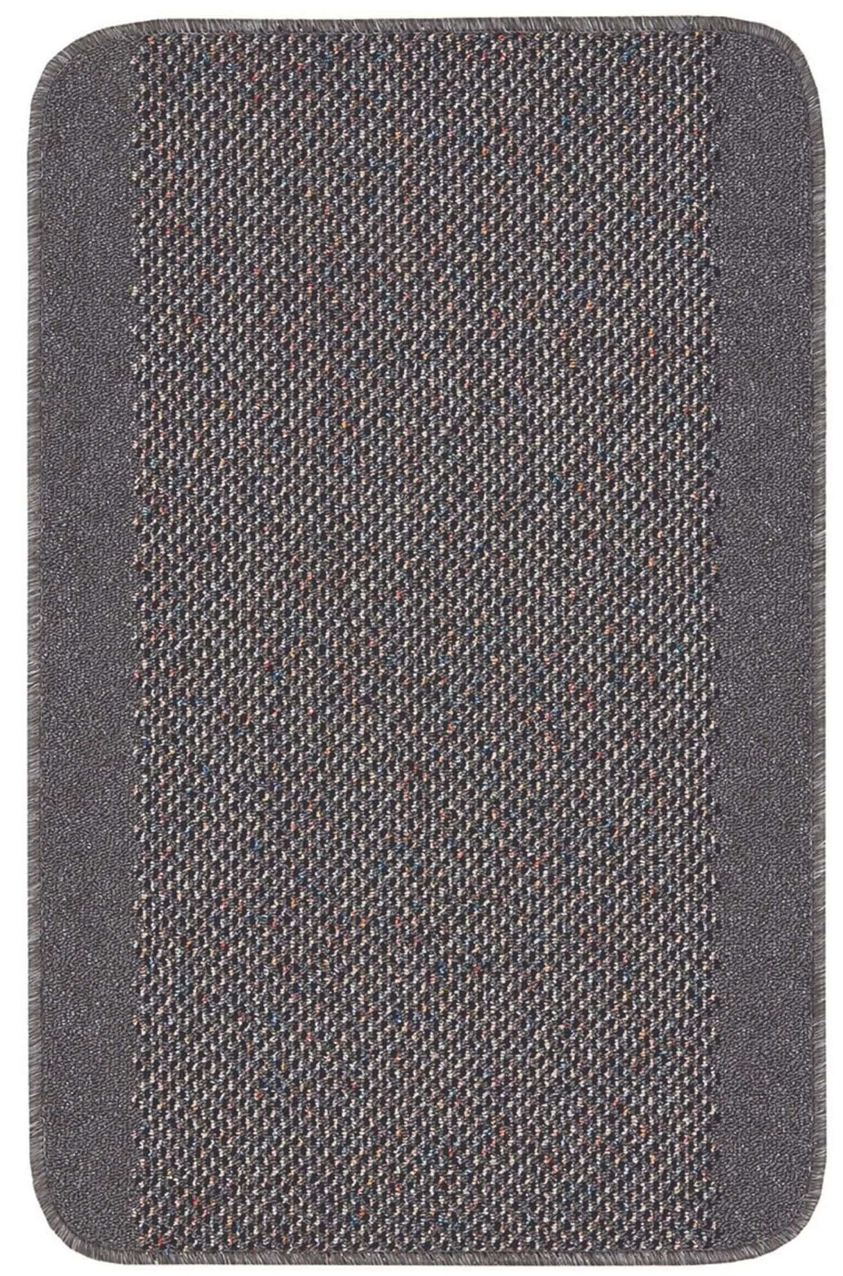 Washable Bordered Dark Grey Rug 110D | The Rugs