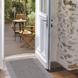 Washable Bordered Silver Grey Rug | 110G