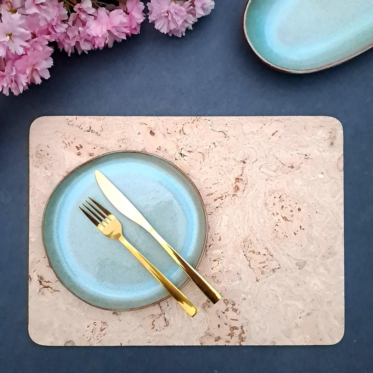 Portuguese Treasures Pearl Twist Rectangular Cork Placemats