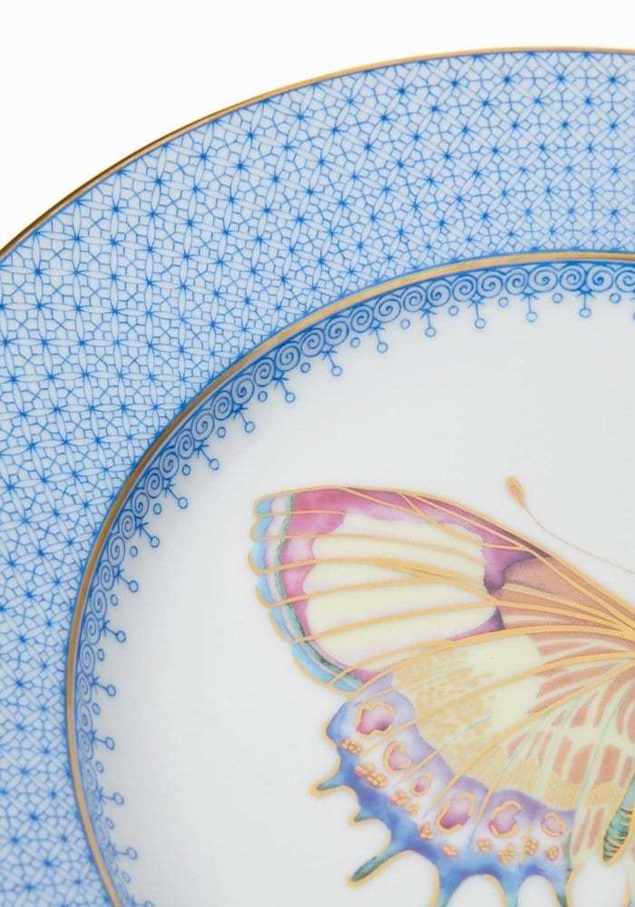 Casa by Josephine Jenno Cornflower Blue Lace Butterfly Plates - Set of 4