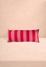 Casa by Josephine Jenno Poppy Raspberry Cabana Stripe Long Lumbar Cushion Cover