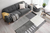 Tokyo Geo Blocks Grey Rug by The Rugs