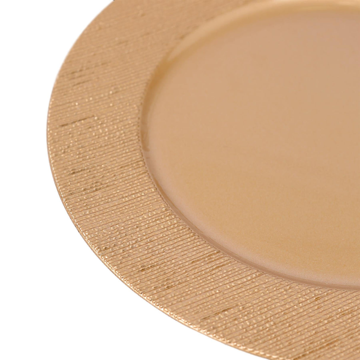 Rinkit Round Ribbed Charger Plates Set 33cm - 18pc