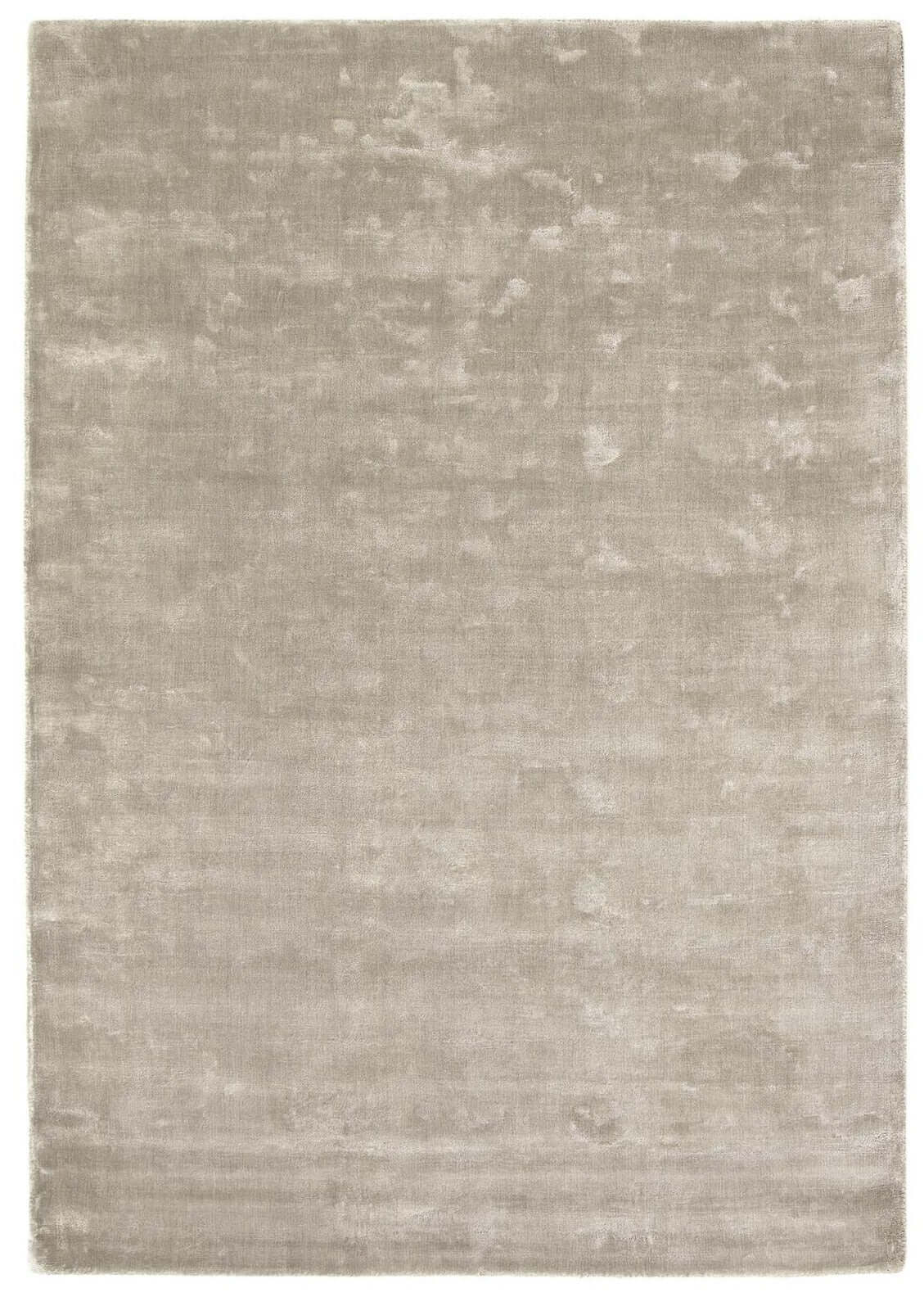 Karma Grey Solid Luxury Viscose Rug by The Rugs