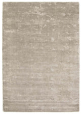 Karma Grey Solid Luxury Viscose Rug by The Rugs