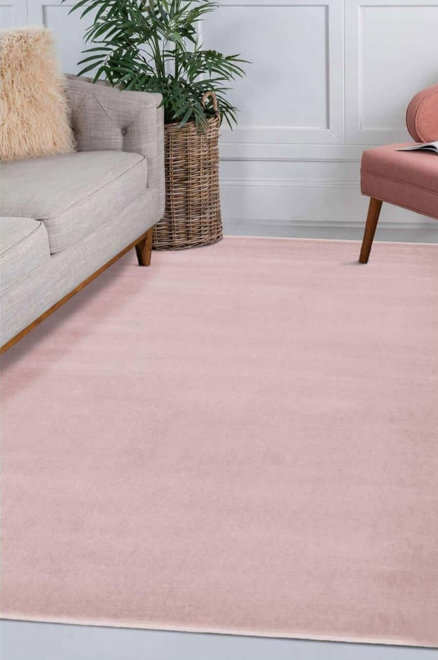 Maestro Solid Pink Rug | The Rugs