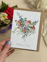 Katie Hipwell Design Floral Happy Wedding Day Card