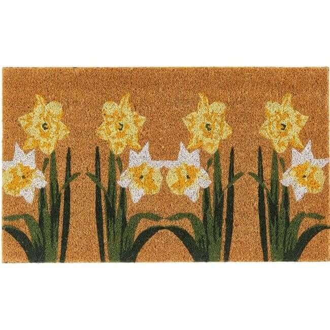 The Rugs - Printed Daffodil Coir Doormat 45x75cm