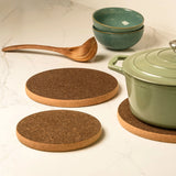 Portuguese Treasures Dark Cork Hot Pot Stand Round