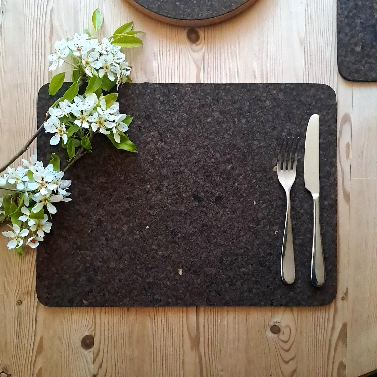 Portuguese Treasures Dark Rectangular Cork Placemats