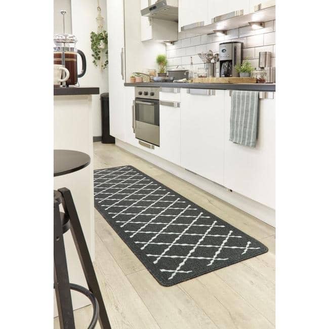 The Rugs Washable Mat & Runners – Diamond Design