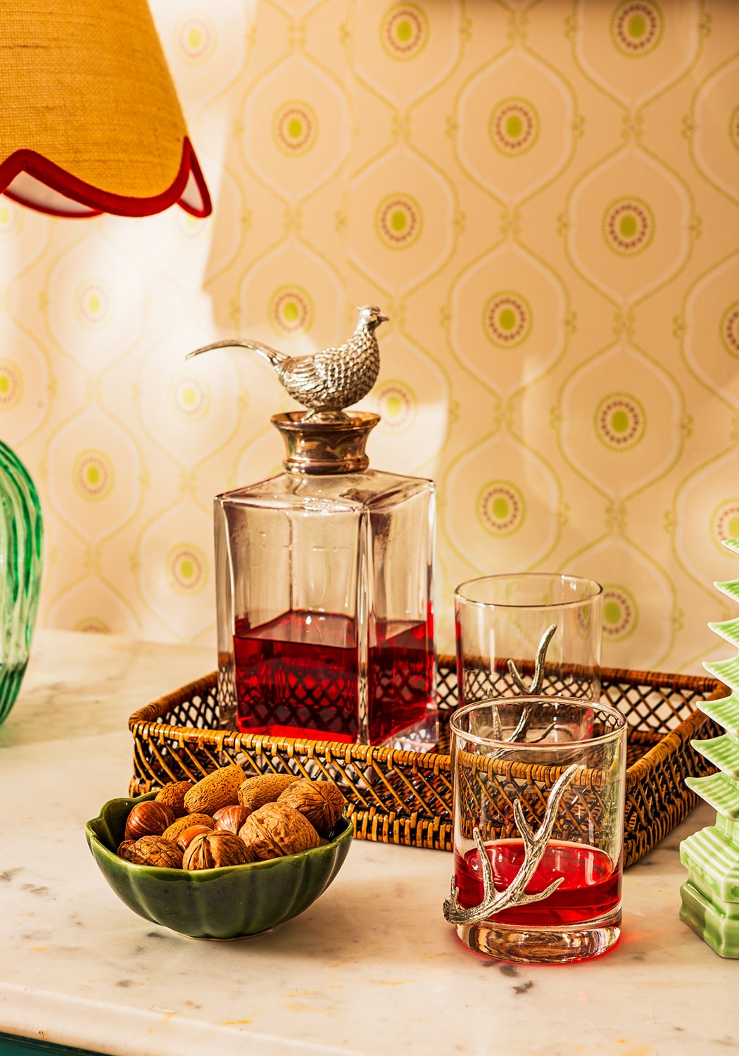 Casa by Josephine Jenno Silver Crest Crystal Decanter