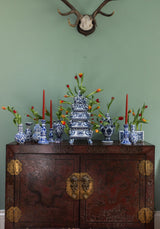 Casa by Josephine Jenno Delft Tulipiere Tall Hand Painted Ceramic Vase