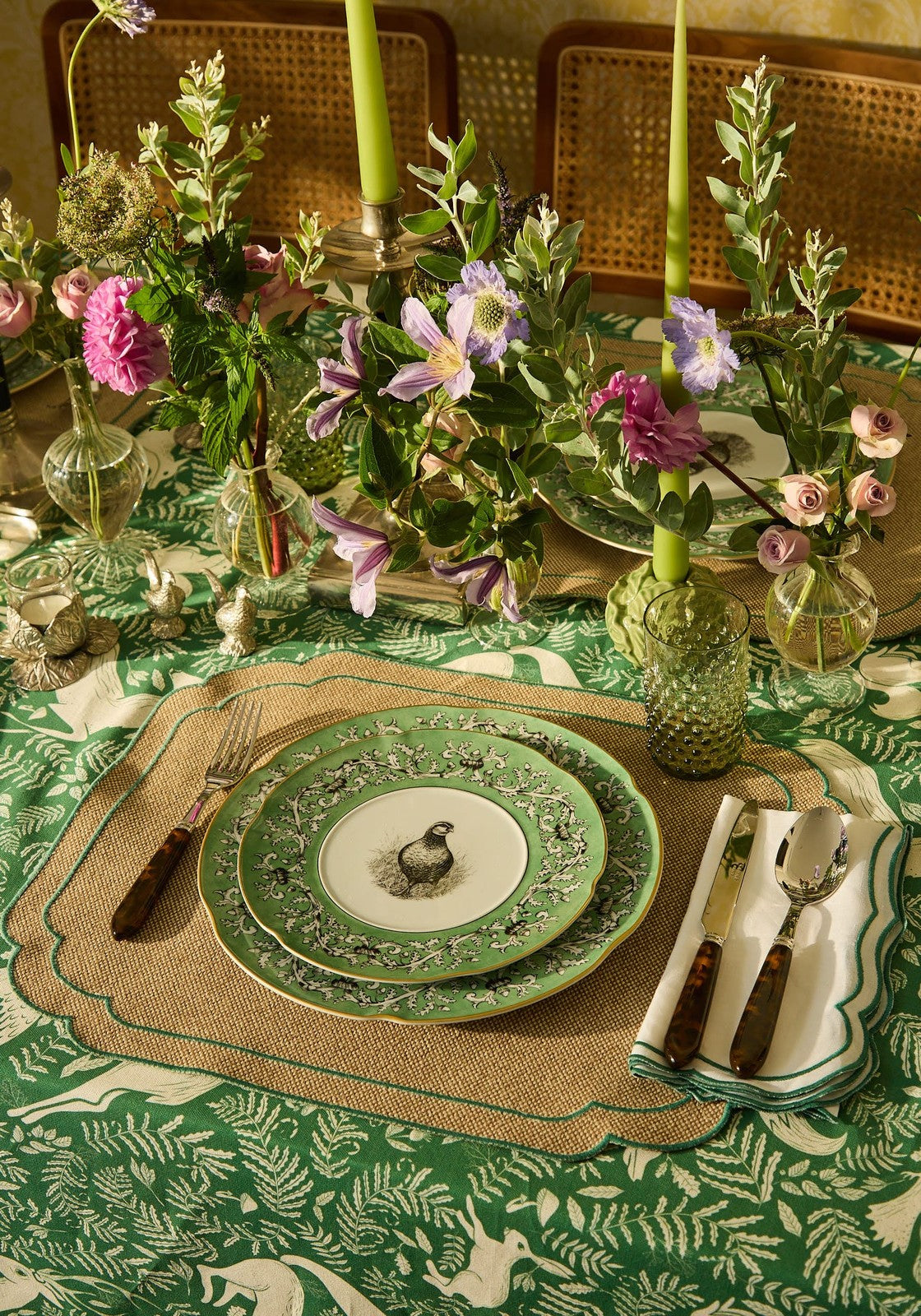 Casa by Josephine Jenno Pheasant Fancy Dessert Plates - Set of 4