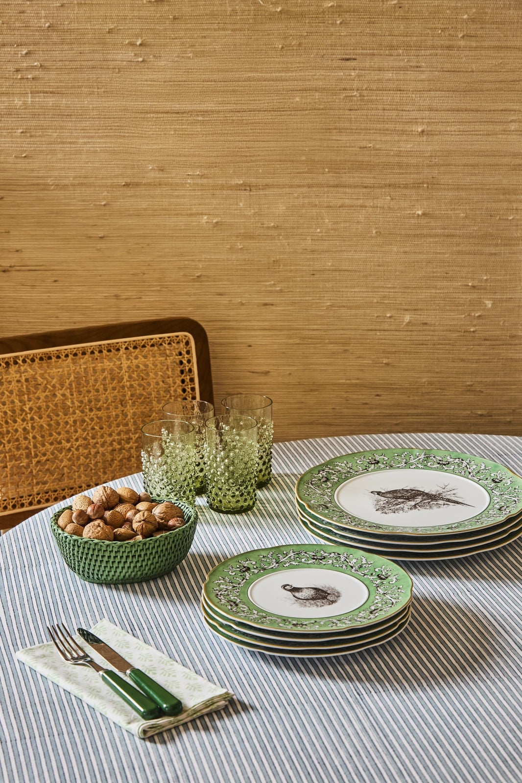 Casa by Josephine Jenno Pheasant Fancy Dessert Plates - Set of 4