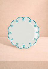 Casa by Josephine Jenno Sky Blue Scalloped Dessert Plate - Set of 4