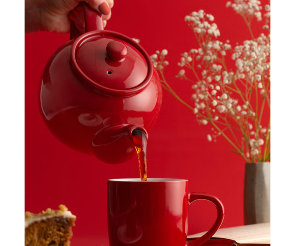 Price & Kensington 6cup Stoneware Teapot, 1100ml, Red