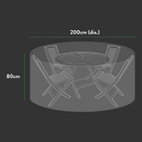 Etree Premium 4 seater Round Patio Set Cover - 200 (Dia.)X 80(H) cm