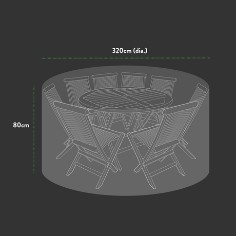 Etree Premium Extra Large(8-10 seater) Round Patio Set Cover